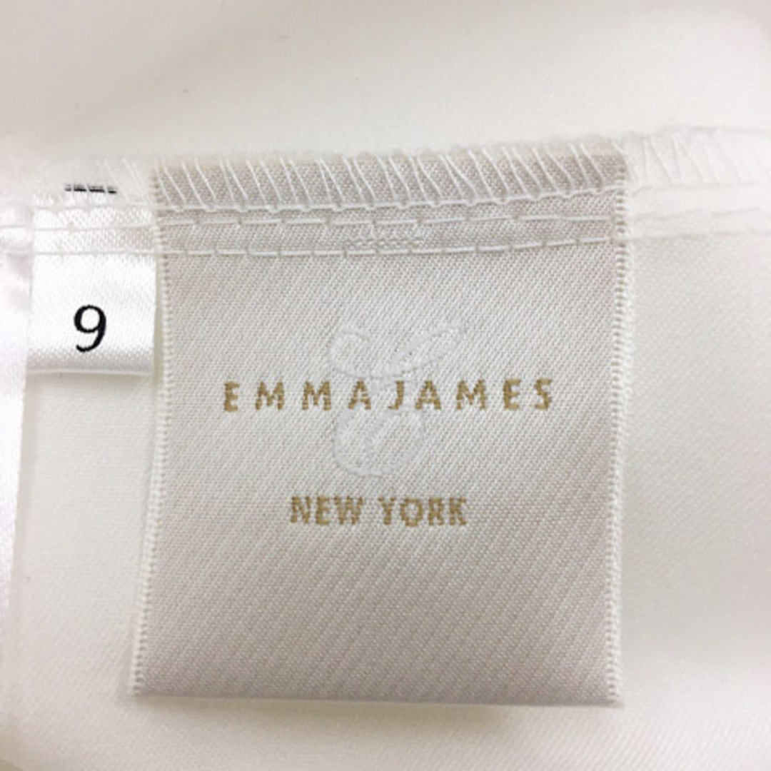 EMMAJAMES(エマジェイム)のエマジェイムス ブラウス スタンドカラー フリル ラッフル 長袖 9 白 レディースのトップス(シャツ/ブラウス(長袖/七分))の商品写真