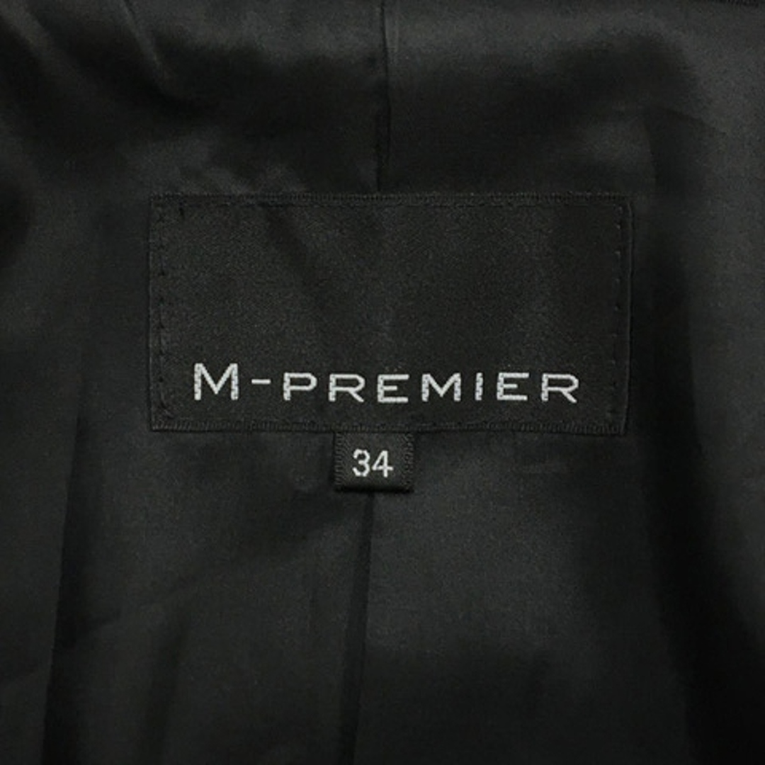 M-premier(エムプルミエ)のエムプルミエ ジャケット ショールカラー シングル ウール 長袖 34 黒 レディースのジャケット/アウター(その他)の商品写真
