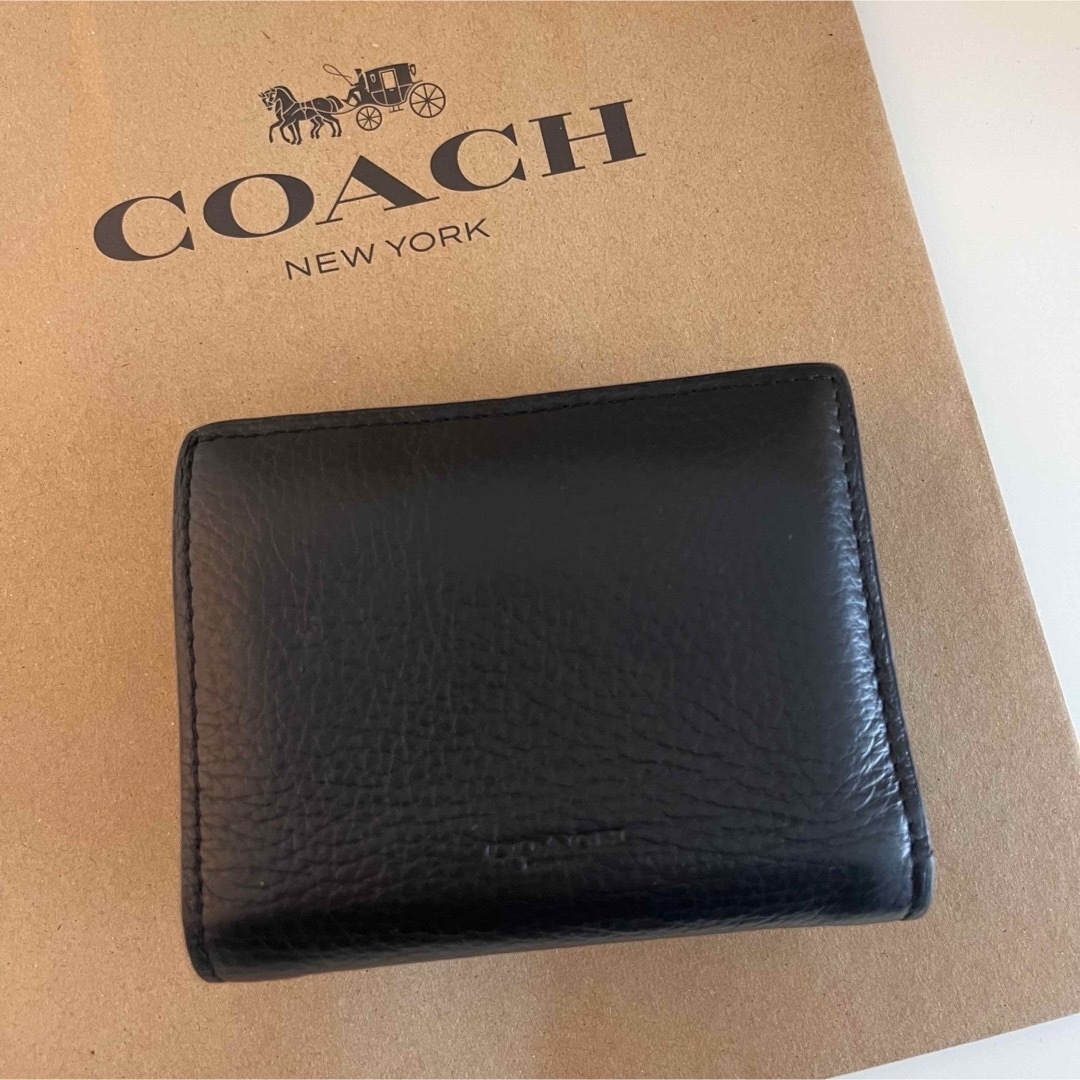 COACH(コーチ)のcoach財布　二つ折り　ブラック レディースのファッション小物(財布)の商品写真