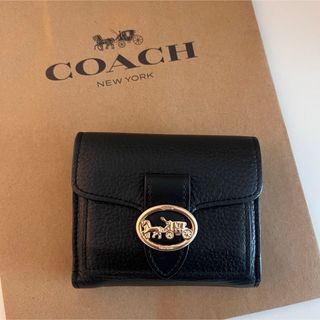 コーチ(COACH)のcoach財布　二つ折り　ブラック(財布)