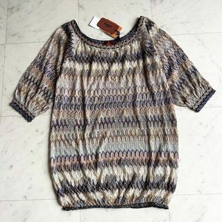 ミッソーニ(MISSONI)のタグ付き新品 定価16.8万 MISSONI ラメサマーニット カットソー(Tシャツ(長袖/七分))