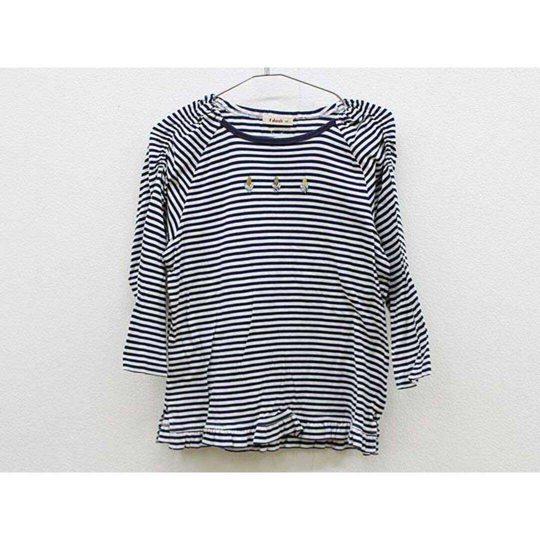 familiar(ファミリア)の【春物 新入荷!】▼ファミリア/familiar▼160cm 長袖Tシャツ/長袖カットソー/ロンT 薄グレー系×紺【中古】 子供服 キッズ ジュニア 女の子 春 tops 123042 キッズ/ベビー/マタニティのキッズ服女の子用(90cm~)(Tシャツ/カットソー)の商品写真