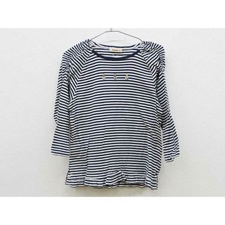 ファミリア(familiar)の【春物 新入荷!】▼ファミリア/familiar▼160cm 長袖Tシャツ/長袖カットソー/ロンT 薄グレー系×紺【中古】 子供服 キッズ ジュニア 女の子 春 tops 123042(Tシャツ/カットソー)