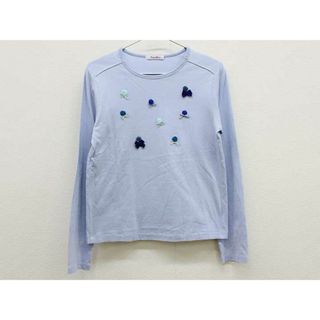 ファミリア(familiar)の【春物 新入荷!】▼ファミリア/familiar▼160cm 長袖Tシャツ/長袖カットソー/ロンT 水色系×青系【中古】 子供服 キッズ ジュニア 女の子 春秋 tops 123042(Tシャツ/カットソー)