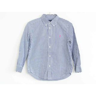 ラルフローレン(Ralph Lauren)の【春物 新入荷!】†ラルフローレン/Ralph Lauren†130cm(7) 長袖シャツ 白×紺【中古】子供服 キッズ kids 男の子 春秋 tops 223042(シャツ/カットソー)