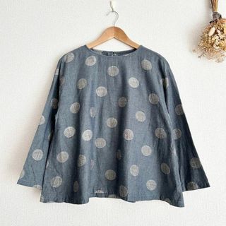 群言堂 根々 水玉ジャガード チュニック カットソー ドット(Tシャツ(長袖/七分))