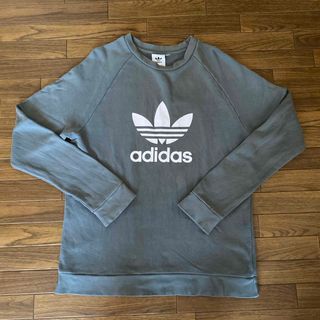 adidas - アディダス スウェット トレーナー ハーフジップ 刺繍ロゴ L 