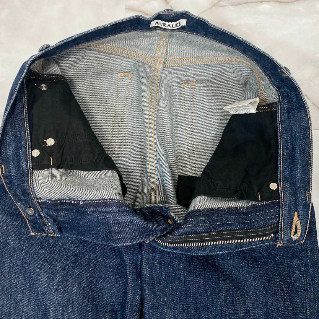 AURALEE(オーラリー)のオーラリー　ハードツイルデニム5Pパンツ　インディゴ　濃紺　25 レディース レディースのパンツ(デニム/ジーンズ)の商品写真