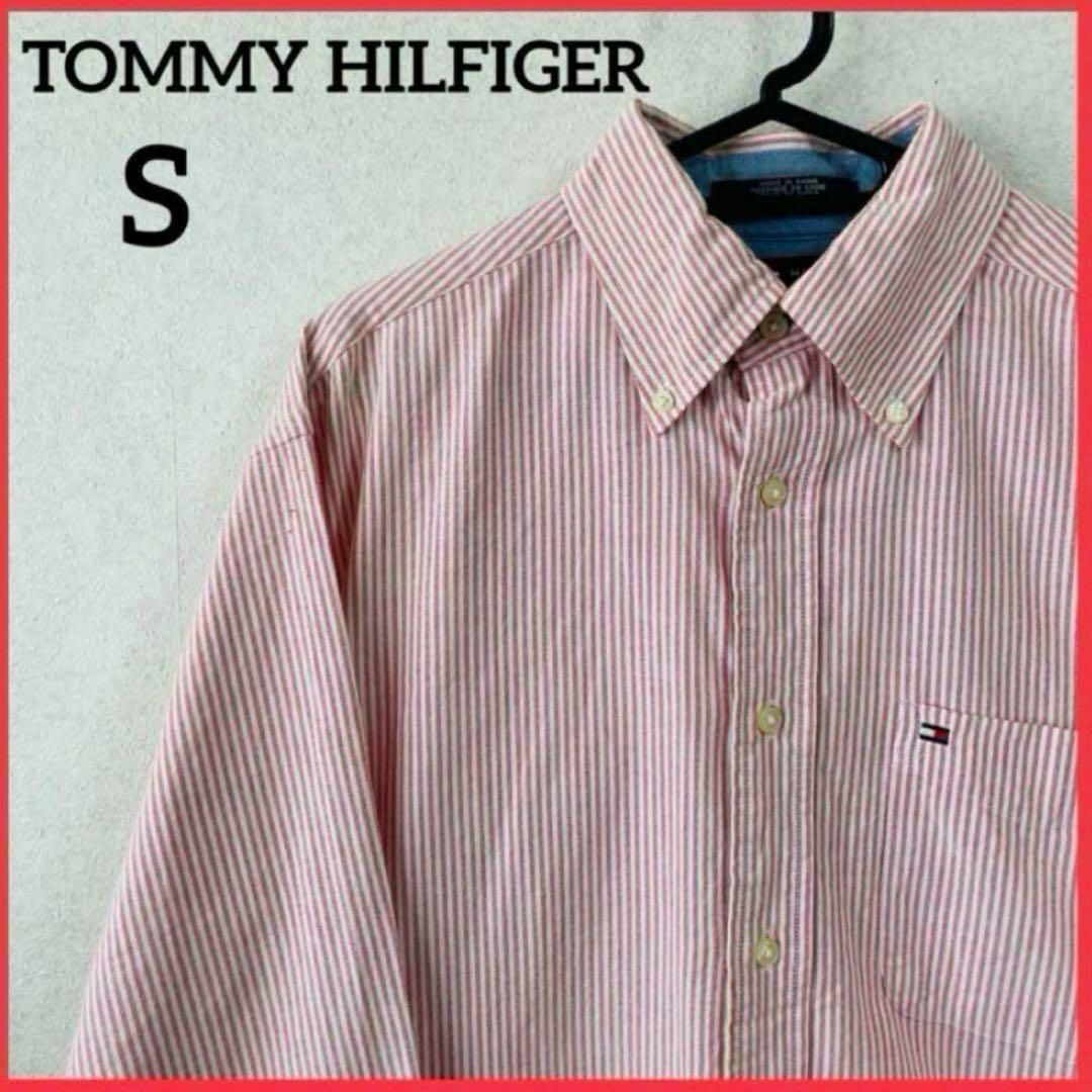 TOMMY HILFIGER(トミーヒルフィガー)の【希少】トミーヒルフィガー BDシャツ ストライプシャツ 長袖シャツ 刺繍ロゴ メンズのトップス(シャツ)の商品写真