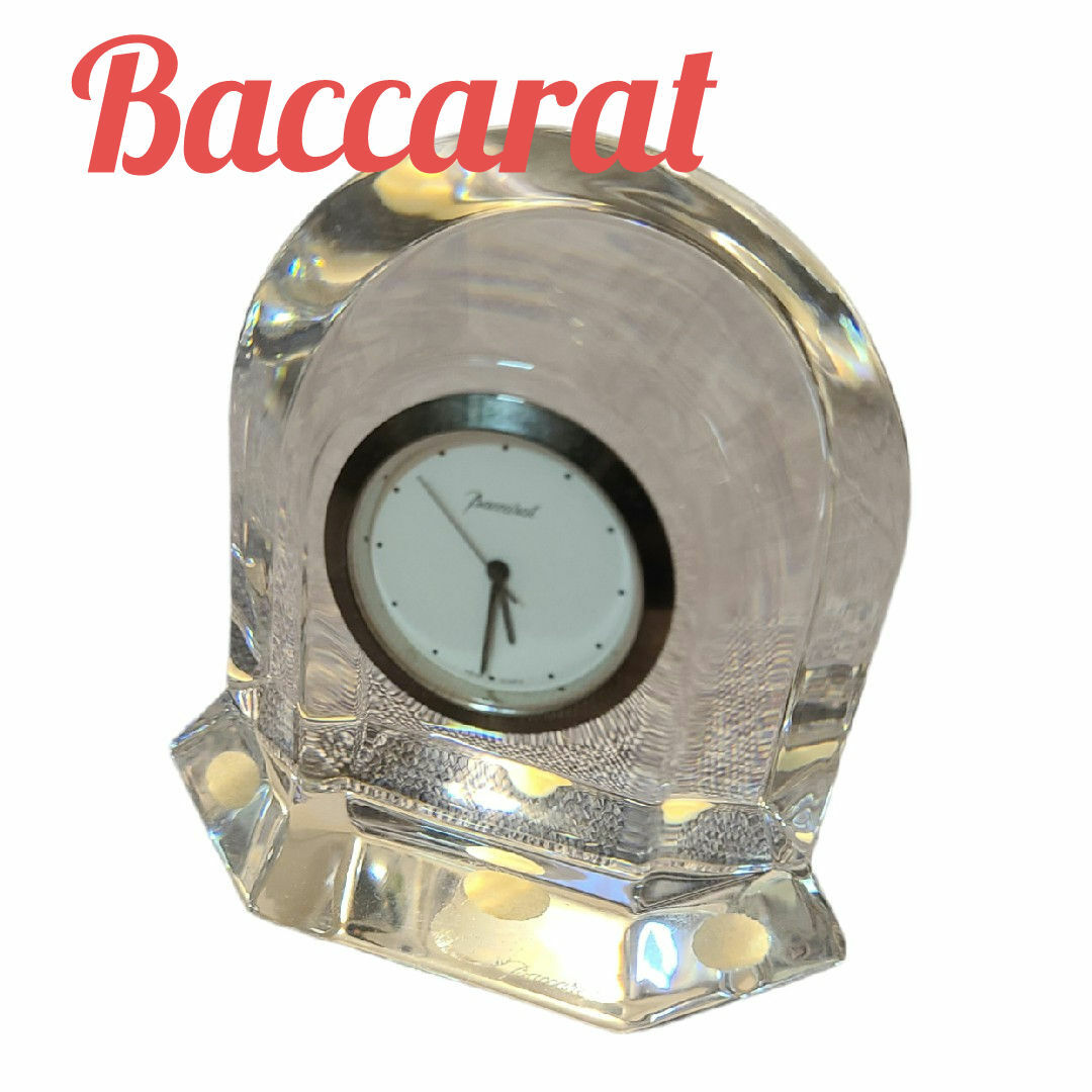 Baccarat(バカラ)のBaccarat  バカラベガクロック クリスタル ガラス置時計 インテリア/住まい/日用品のインテリア小物(置時計)の商品写真