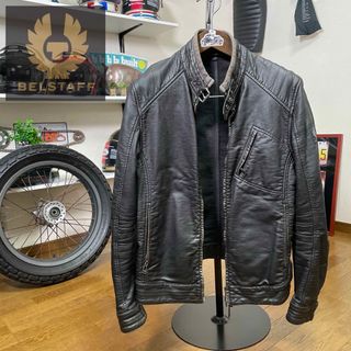 ベルスタッフ(BELSTAFF)の訳あり☆ベルスタッフ コーティング デニムジャケット ブラック/48（L相当）(Gジャン/デニムジャケット)