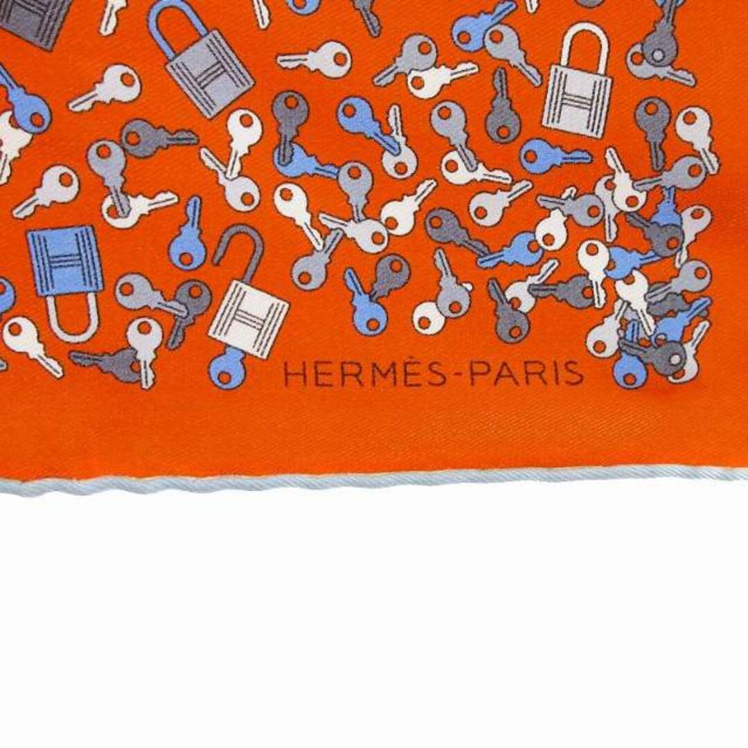 Hermes(エルメス)のエルメス タグ付 ポケットチーフ45 ヌブリ・パ・ラ・クレ スカーフ オレンジ メンズのファッション小物(ハンカチ/ポケットチーフ)の商品写真