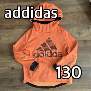 アディダス(adidas)のaddidas アディダス プルオーバー パーカー オレンジ 130 男女兼用(Tシャツ/カットソー)