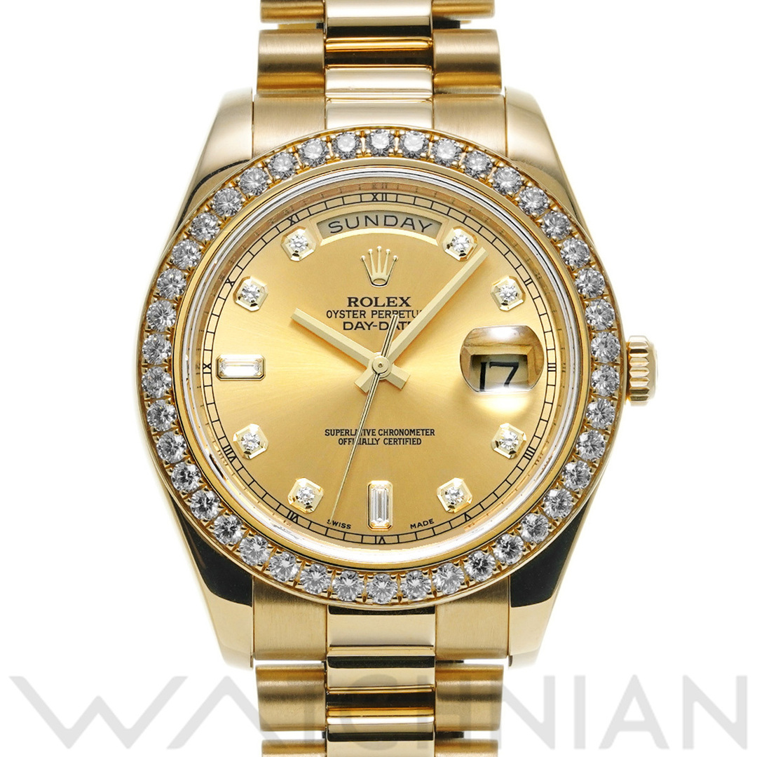 ROLEX(ロレックス)の中古 ロレックス ROLEX 218348A ランダムシリアル シャンパン /ダイヤモンド メンズ 腕時計 メンズの時計(腕時計(アナログ))の商品写真