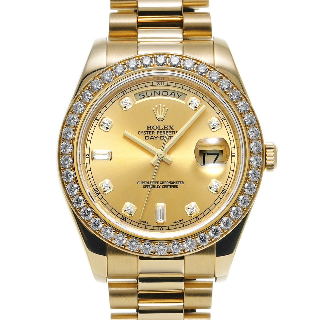 ROLEX(ロレックス)の中古 ロレックス ROLEX 218348A ランダムシリアル シャンパン /ダイヤモンド メンズ 腕時計 メンズの時計(腕時計(アナログ))の商品写真