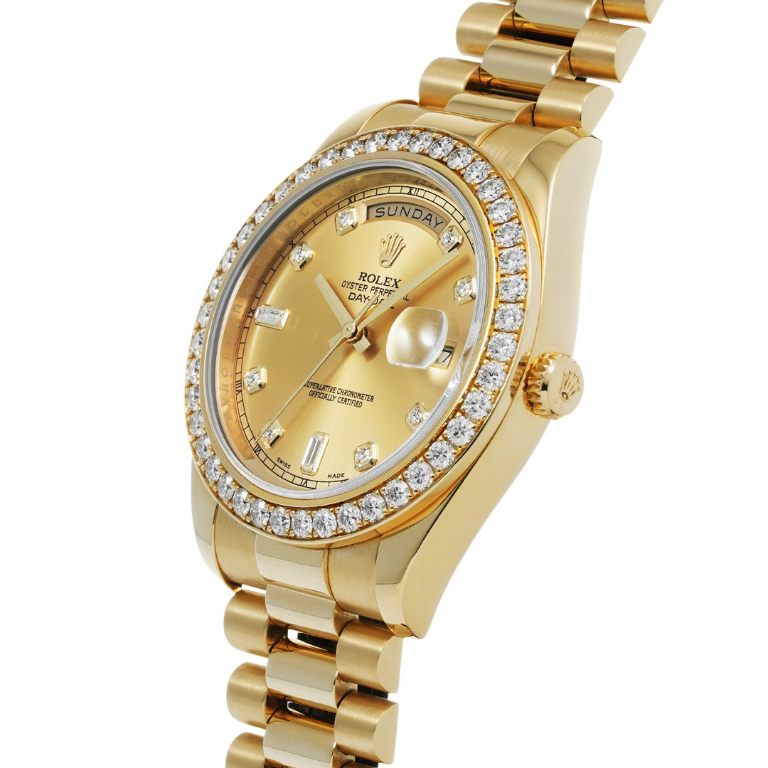 ROLEX(ロレックス)の中古 ロレックス ROLEX 218348A ランダムシリアル シャンパン /ダイヤモンド メンズ 腕時計 メンズの時計(腕時計(アナログ))の商品写真