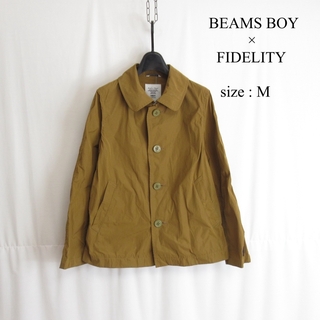 BEAMS BOY × FIDELITY キャメル ポリ ジャケット ブルゾン