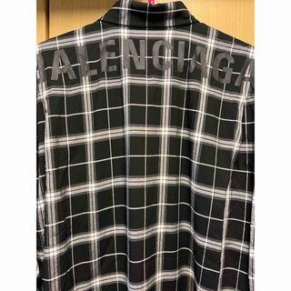 バレンシアガ(Balenciaga)の正規 19SS BALENCIAGA バレンシアガ バックロゴ チェックシャツ(シャツ)