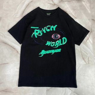 レディメイド(READYMADE)のレディメイド×サイコワールド　21ss アイデザインロゴTシャツ　ブラック　L(Tシャツ/カットソー(半袖/袖なし))