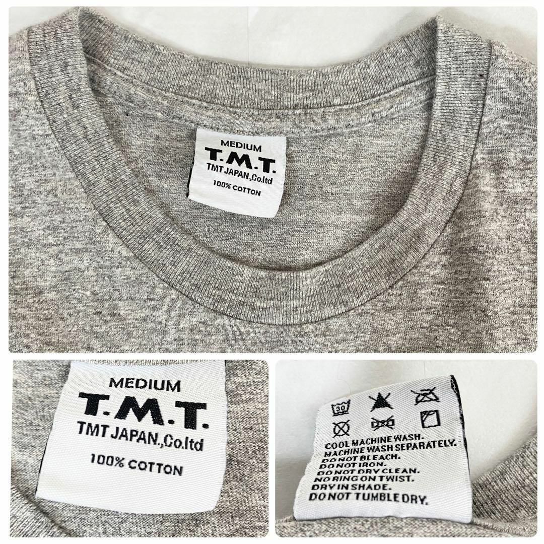 TMT(ティーエムティー)のTMT クラックプリント星条旗ロゴTシャツ　グレー　M NEW YORK メンズのトップス(Tシャツ/カットソー(半袖/袖なし))の商品写真
