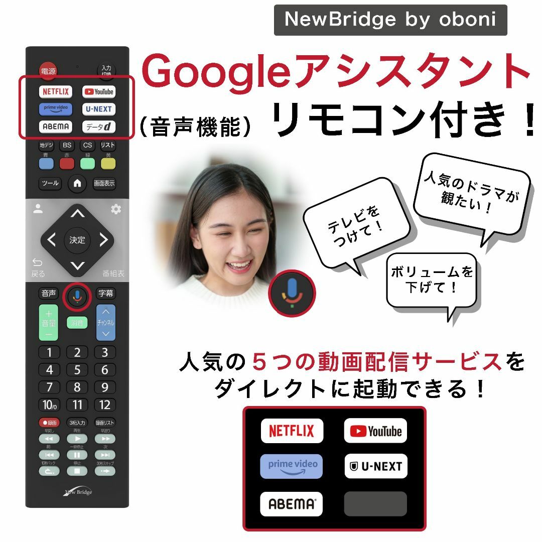 NewBridge 24V型 スマートテレビ ハイビジョン GoogleTV搭載 スマホ/家電/カメラのテレビ/映像機器(テレビ)の商品写真