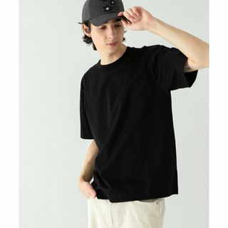 センスオブプレイスバイアーバンリサーチ(SENSE OF PLACE by URBAN RESEARCH)の【BLACK】シルケットTシャツ(5分袖)(Tシャツ/カットソー(半袖/袖なし))