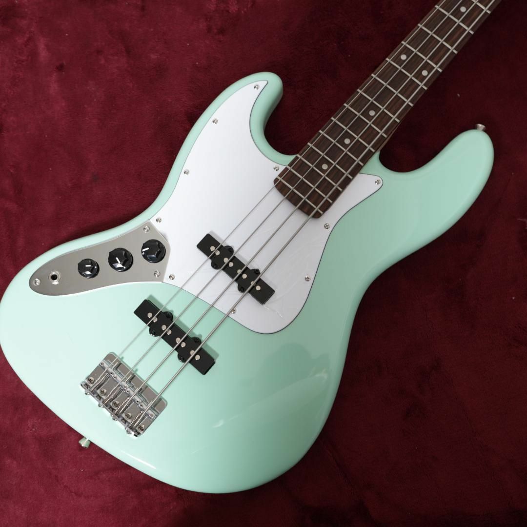 【7708】 PLAYTECH Jazz Bass サーフグリーン レフティ 楽器のベース(エレキベース)の商品写真