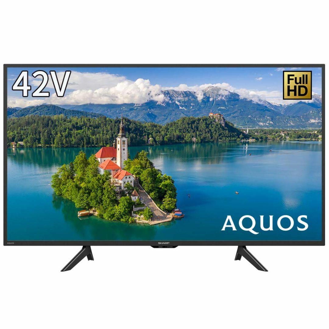 シャープ 42V型 フルハイビジョン 液晶 テレビ AQUOS USB外付けHD スマホ/家電/カメラのテレビ/映像機器(テレビ)の商品写真