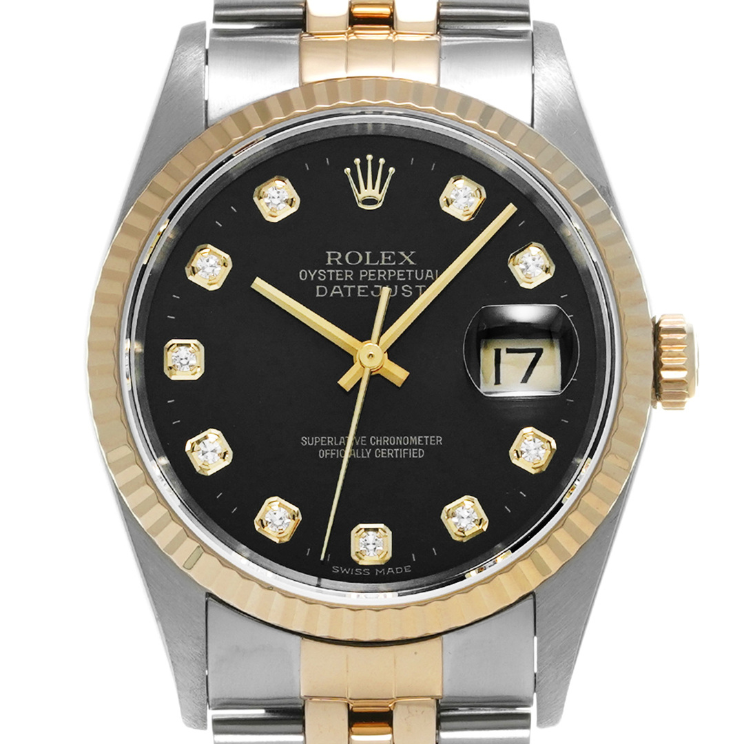 ROLEX(ロレックス)の中古 ロレックス ROLEX 16233G W番(1995年頃製造) ブラック /ダイヤモンド メンズ 腕時計 メンズの時計(腕時計(アナログ))の商品写真