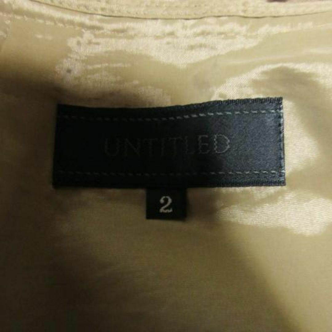 UNTITLED(アンタイトル)のアンタイトル スカート フレア ひざ丈 2 茶 210730YH15A レディースのスカート(ひざ丈スカート)の商品写真