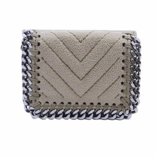 ステラマッカートニー(Stella McCartney)の【美品】STELLA McCARTNEY ステラマッカートニー ファラベラ TRIFOLD WALLET 三つ折り財布 521371W8859 ライトカーキ(財布)