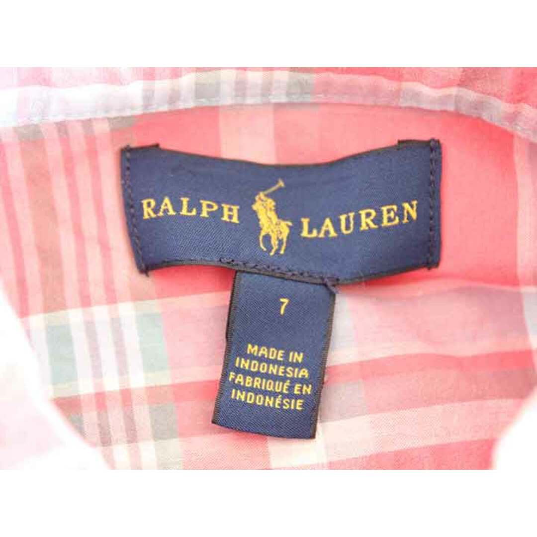 Ralph Lauren(ラルフローレン)の【春物 新入荷!】†ラルフローレン/Ralph Lauren†130cm(7) 長袖シャツ ピンク【中古】子供服 キッズ kids 男の子 春秋 tops 223042 キッズ/ベビー/マタニティのベビー服(~85cm)(シャツ/カットソー)の商品写真