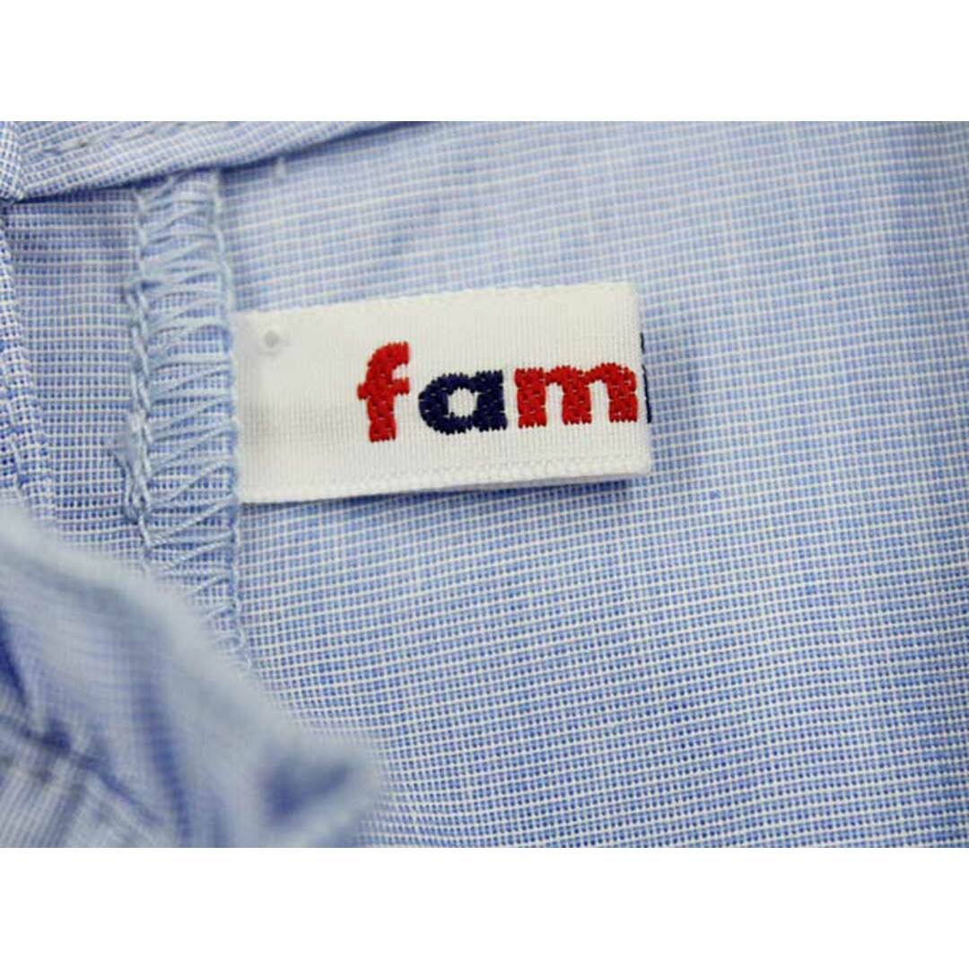 familiar(ファミリア)の【春物 新入荷!】▼ファミリア/familiar▼150cm 長袖ブラウス/シャツ  青×白 【中古】 子供服 キッズ ジュニア 女の子 春 tops 123042 キッズ/ベビー/マタニティのベビー服(~85cm)(シャツ/カットソー)の商品写真