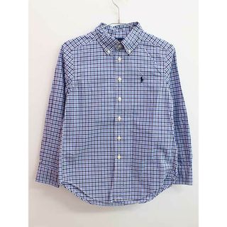 ラルフローレン(Ralph Lauren)の【春物 新入荷!】▼ラルフローレン/Ralph Lauren▼140cm 長袖シャツ 青×紺×白 【中古】子供服 キッズ ジュニア 男の子 春秋 tops 723042(シャツ/カットソー)