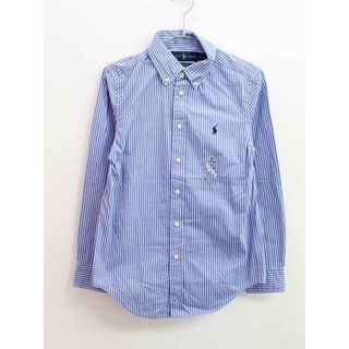 ラルフローレン(Ralph Lauren)の【春物 新入荷!】新品 未使用品▼ラルフローレン/Ralph Lauren▼150cm 長袖シャツ 青×白 【中古】子供服 キッズ ジュニア 男の子 春秋 tops  223042(シャツ/カットソー)