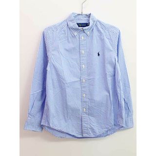 ラルフローレン(Ralph Lauren)の【春物 新入荷!】▼ラルフローレン/Ralph Lauren▼150cm 長袖シャツ 水色×白×紺 【中古】子供服 キッズ ジュニア 男の子 春秋 tops  323042(シャツ/カットソー)