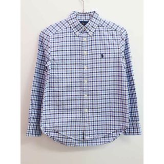 ラルフローレン(Ralph Lauren)の【春物 新入荷!】▼ラルフローレン/Ralph Lauren▼140cm 長袖シャツ 水色×青×白 【中古】子供服 キッズ ジュニア 男の子 春秋冬 tops 723042(シャツ/カットソー)