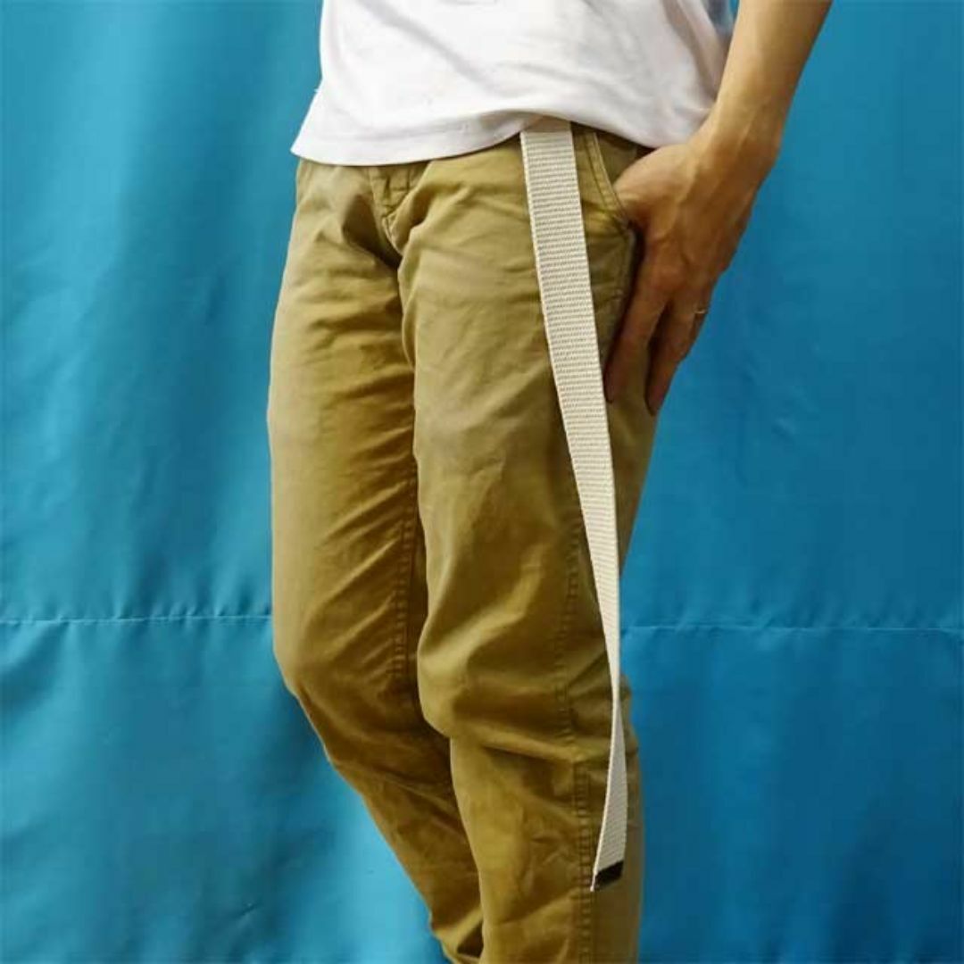 日本製　ガチャベルト　アイボリー　150cm　GIベルト　ベルト　超ロング　ＬＬ メンズのファッション小物(ベルト)の商品写真