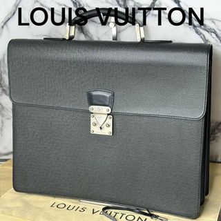 ルイヴィトン(LOUIS VUITTON)の【美品】ルイヴィトン　タイガ　ポルトドキュマン　ロブスト　ビジネスバッグ　黒(ビジネスバッグ)