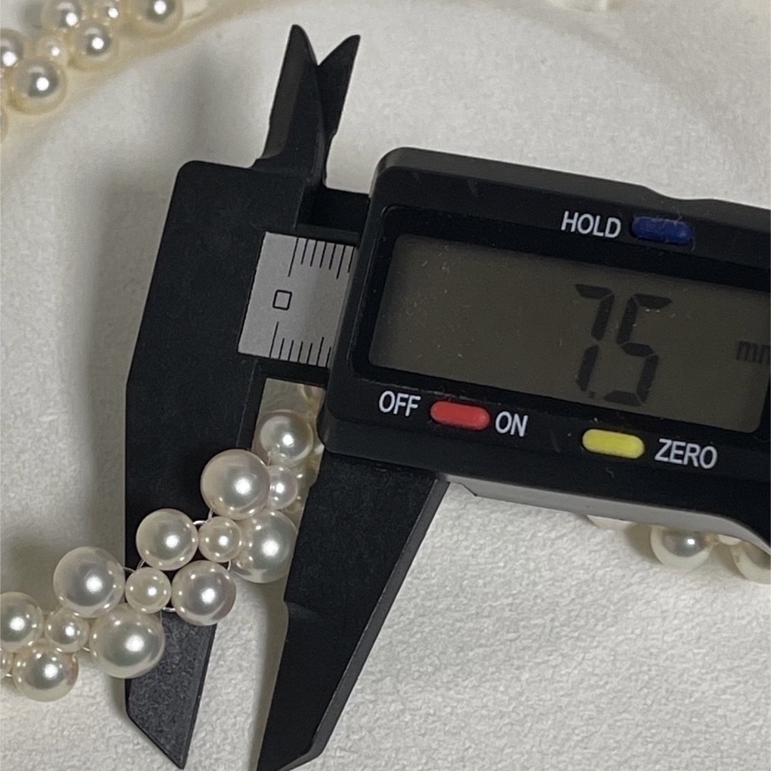 MIKIMOTO - 【極美品】ミキモトK18 3連編みパールネックレス7.5 MIKIMOTO - 【極美品】ミキモトK18 3連編みパールネックレス7.5