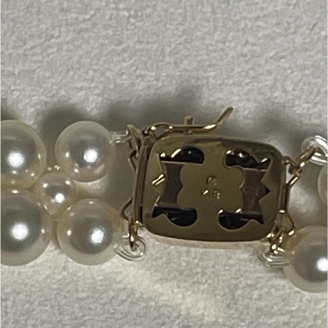 MIKIMOTO - 【極美品】ミキモトK18 3連編みパールネックレス7.5 MIKIMOTO - 【極美品】ミキモトK18 3連編みパールネックレス7.5