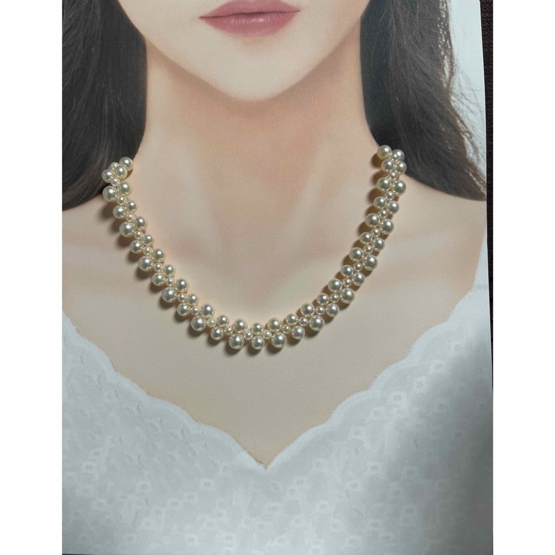 MIKIMOTO - 【極美品】ミキモトK18 3連編みパールネックレス7.5 MIKIMOTO - 【極美品】ミキモトK18 3連編みパールネックレス7.5