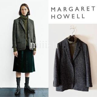 マーガレットハウエル(MARGARET HOWELL)の未使用 マーガレットハウエル  ウールツイード パッチポケットジャケット 7万(テーラードジャケット)