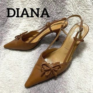 ダイアナ(DIANA)のs27b DIANA パンプス ミュール ストラップサンダル チョウ リボン(ハイヒール/パンプス)