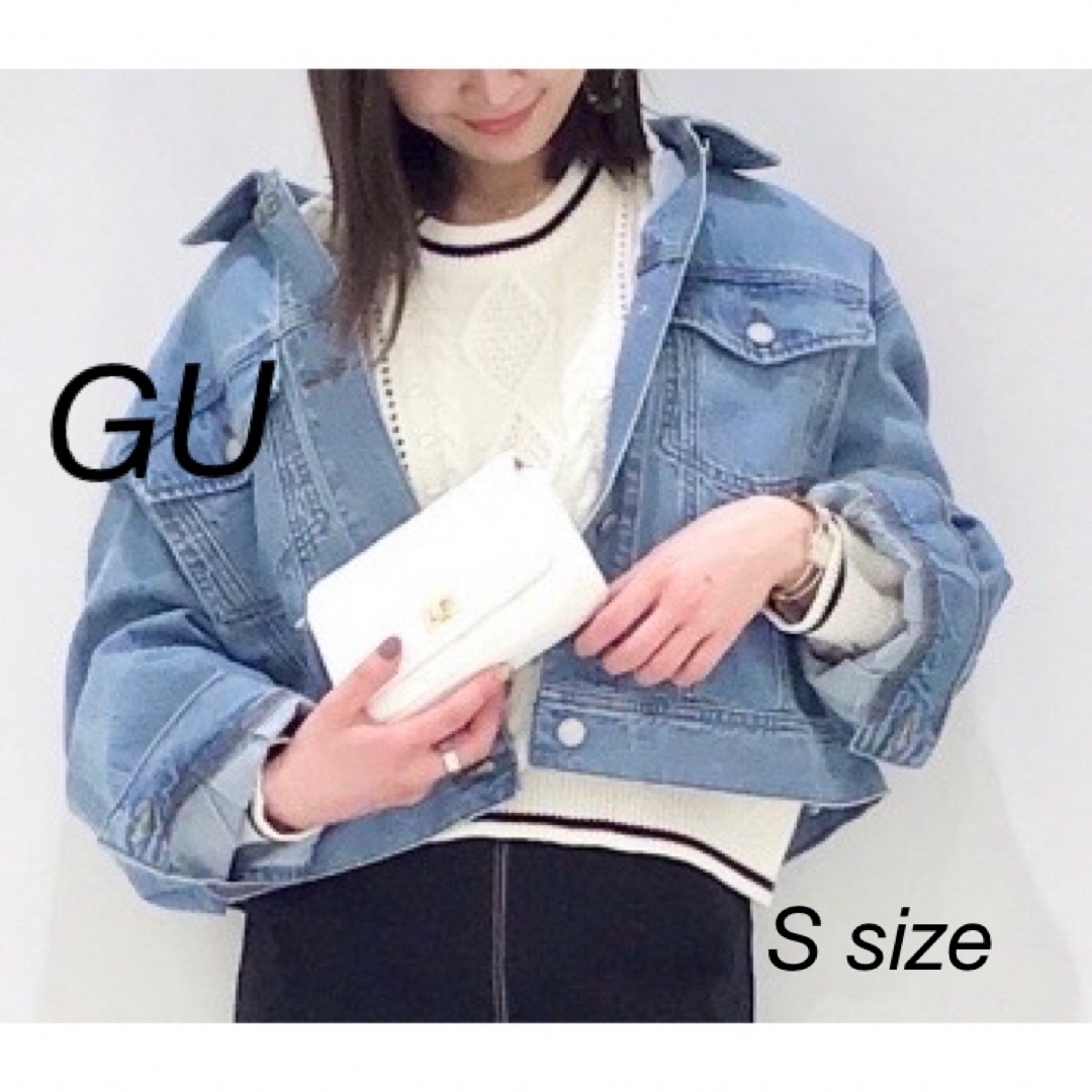 着用1回 GU ラインケーブルセーター(長袖) レディースのトップス(ニット/セーター)の商品写真