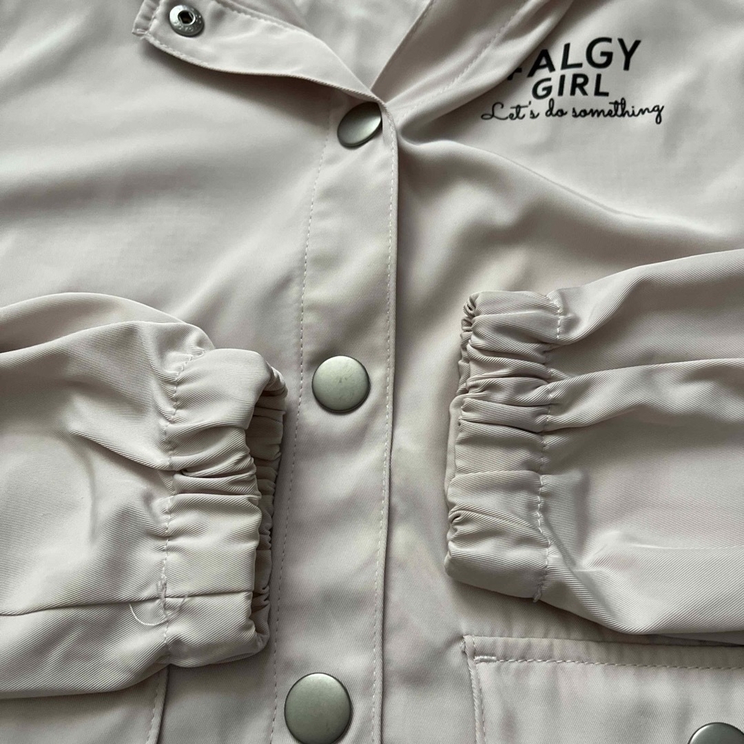 ALGY(アルジー)のALGY  フードつき　春アウター　XS キッズ/ベビー/マタニティのキッズ服女の子用(90cm~)(ジャケット/上着)の商品写真