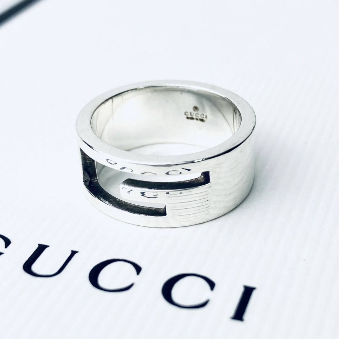 Gucci(グッチ)のグッチ ブランデッド Gリング SV925 10号 レディースのアクセサリー(リング(指輪))の商品写真