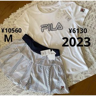 フィラ(FILA)のフィラ　テニスウェアキュロットパンツシャツセットアップ　M(ウェア)