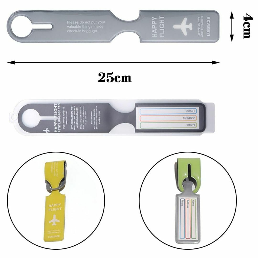 ラゲッジタグ ナンバータグ トラベルタグ 出張タグ スーツケースタグ 紛失防止タ その他のその他(その他)の商品写真