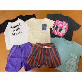 マーキーズ(MARKEY'S)の値下げサイズ80センチmarkeys、Tシャツ、ハーフパンツ6点セット売り(パンツ)